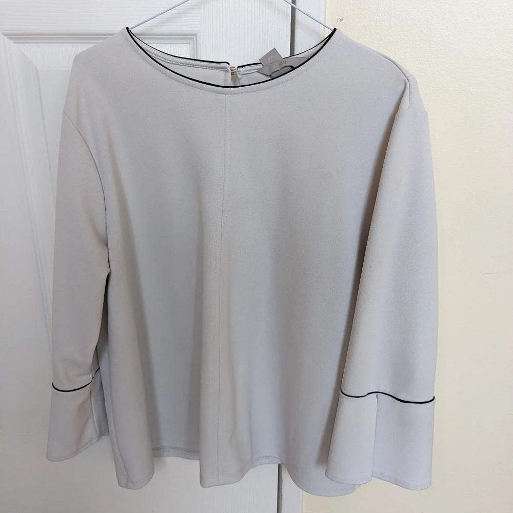 Women's Long Sleeve White Blouse - Picture 1 of 9